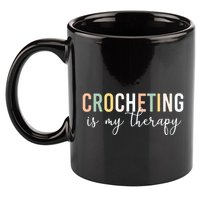 Crocheting Is My Therapy 11oz C Handle Ceramic Mug