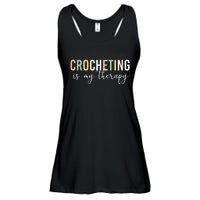 Crocheting Is My Therapy Ladies Essential Flowy Tank