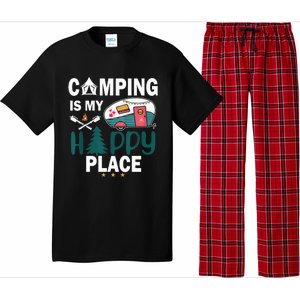 Camping Is My Happy Place funny camping Pajama Set