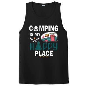 Camping Is My Happy Place funny camping PosiCharge Competitor Tank