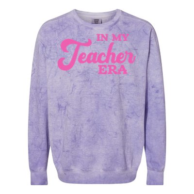 Cute In My Teacher Era School Colorblast Crewneck Sweatshirt