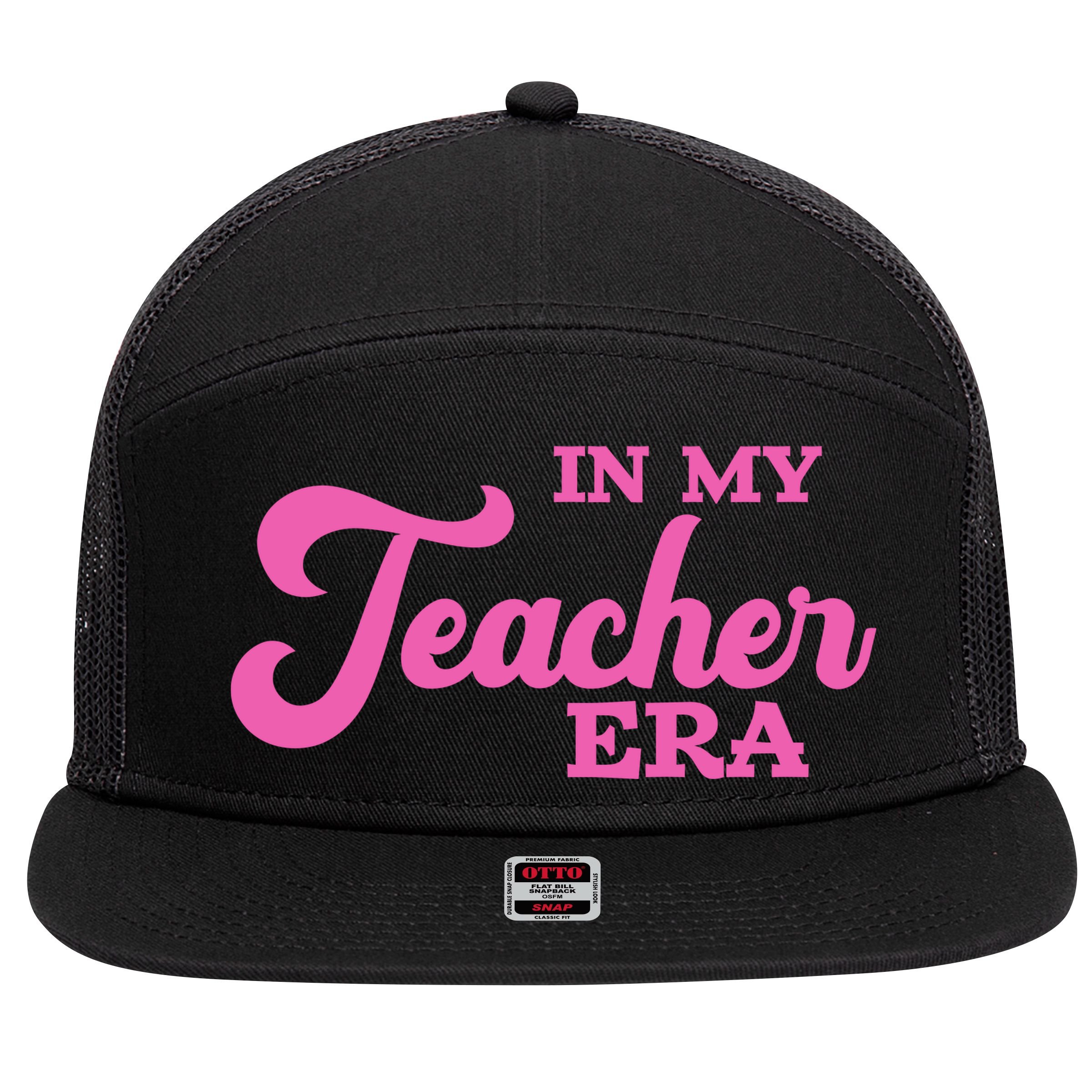 Cute In My Teacher Era School 7 Panel Mesh Trucker Snapback Hat