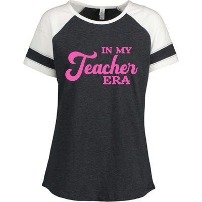 Cute In My Teacher Era School Enza Ladies Jersey Colorblock Tee