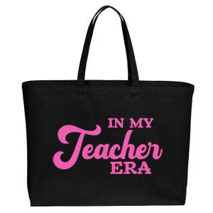 Cute In My Teacher Era School Cotton Canvas Jumbo Tote