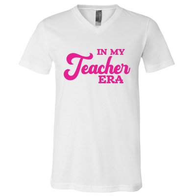 Cute In My Teacher Era School V-Neck T-Shirt