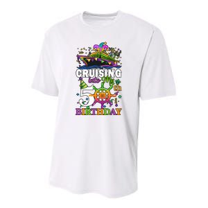 Cruising Into My 50th Birthday 50 Years Old Birthday Mardi Gras Youth Performance Sprint T-Shirt