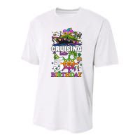 Cruising Into My 50th Birthday 50 Years Old Birthday Mardi Gras Youth Performance Sprint T-Shirt