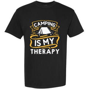 Camping Is My Therapy funny camping Garment-Dyed Heavyweight T-Shirt