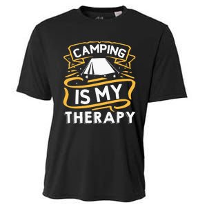 Camping Is My Therapy funny camping Cooling Performance Crew T-Shirt