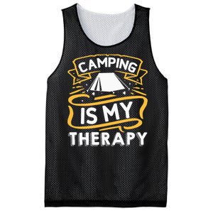 Camping Is My Therapy funny camping Mesh Reversible Basketball Jersey Tank