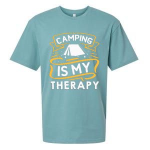 Camping Is My Therapy funny camping Sueded Cloud Jersey T-Shirt