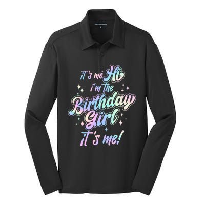 Cute Its Me Hi Im The Birthday Girl Its Me Silk Touch Performance Long Sleeve Polo