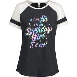 Cute Its Me Hi Im The Birthday Girl Its Me Enza Ladies Jersey Colorblock Tee