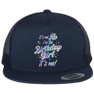 Cute Its Me Hi Im The Birthday Girl Its Me Flat Bill Trucker Hat