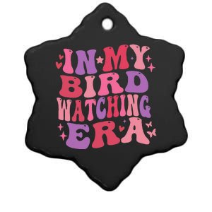 Cute In My Bird Watching Era Funny Birds Lovers Ceramic Star Ornament