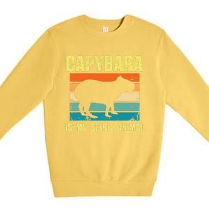 Capybara Is My Spirit Animal Capybara Premium Crewneck Sweatshirt