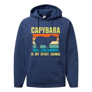 Capybara Is My Spirit Animal Capybara Performance Fleece Hoodie