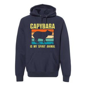 Capybara Is My Spirit Animal Capybara Premium Hoodie