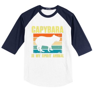 Capybara Is My Spirit Animal Capybara Baseball Sleeve Shirt