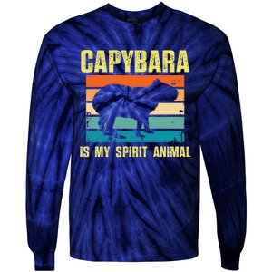 Capybara Is My Spirit Animal Capybara Tie-Dye Long Sleeve Shirt