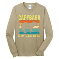 Capybara Is My Spirit Animal Capybara Tall Long Sleeve T-Shirt