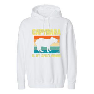 Capybara Is My Spirit Animal Capybara Garment-Dyed Fleece Hoodie