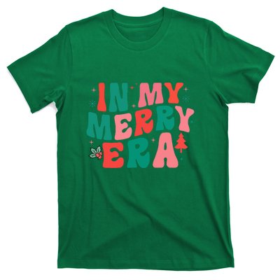 Christmas In My Merry Era Xmas Holiday Groovy Christmas Gift T-Shirt