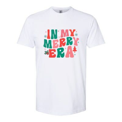 Christmas In My Merry Era Xmas Holiday Groovy Christmas Gift Softstyle CVC T-Shirt