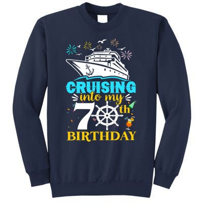 Cruising Into My 70th Birthday 70 Year Old Cruise Birthday Sweatshirt