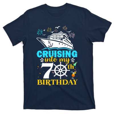 Cruising Into My 70th Birthday 70 Year Old Cruise Birthday T-Shirt