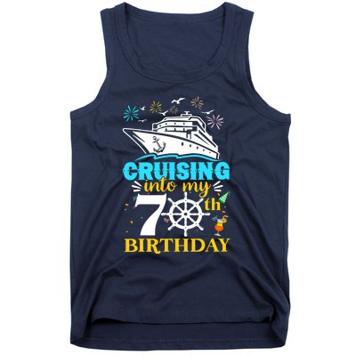 Cruising Into My 70th Birthday 70 Year Old Cruise Birthday Tank Top