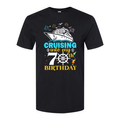 Cruising Into My 70th Birthday 70 Year Old Cruise Birthday Softstyle CVC T-Shirt