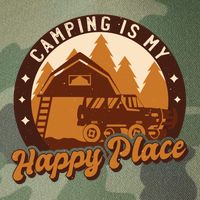 Camping Is My Happy Place Retro Legacy Tie Dye Trucker Hat