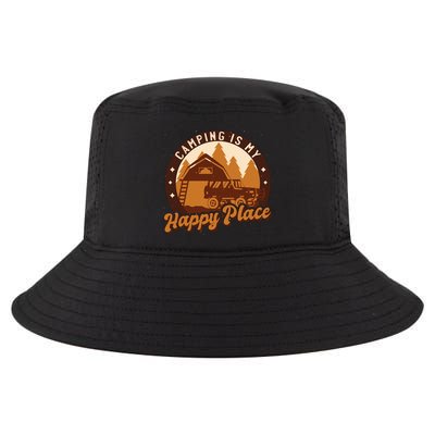 Camping Is My Happy Place Retro Cool Comfort Performance Bucket Hat