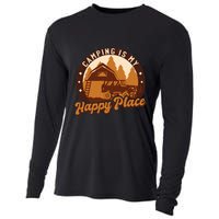 Camping Is My Happy Place Retro Cooling Performance Long Sleeve Crew