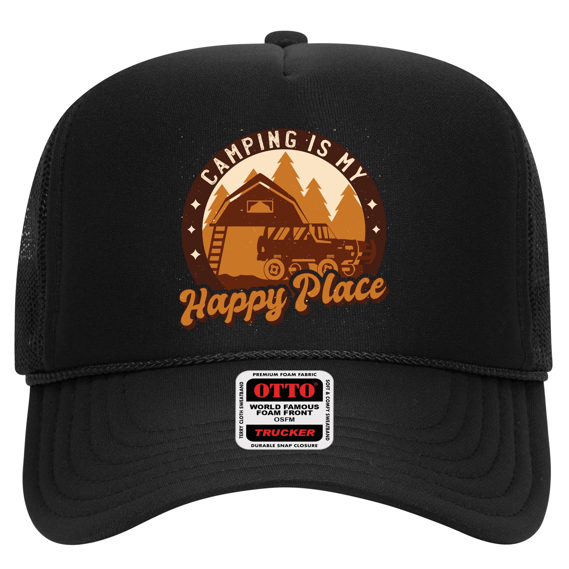 Camping Is My Happy Place Retro Hat