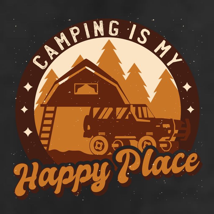 Camping Is My Happy Place Retro Hat