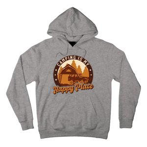 Camping Is My Happy Place Retro Hoodie