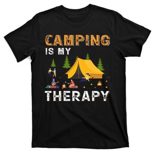 Camping Is My Therapy Funny Camper T-Shirt