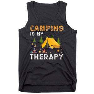 Camping Is My Therapy Funny Camper Tank Top