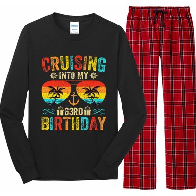 Cruising Into My 63rd Birthday Cruise Long Sleeve Pajama Set