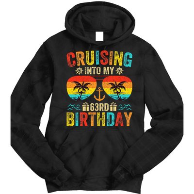 Cruising Into My 63rd Birthday Cruise Tie Dye Hoodie