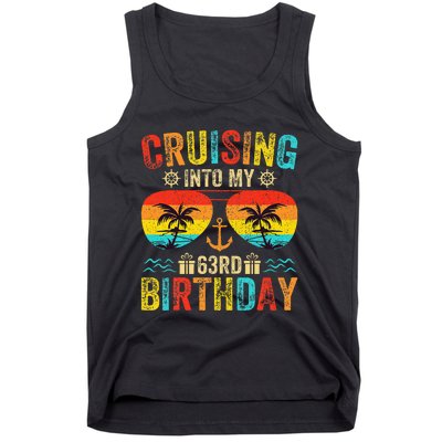 Cruising Into My 63rd Birthday Cruise Tank Top