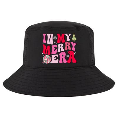 Christmas In My Merry Era Groovy Xmas Holiday Christmas 90s Long Sleeve Cool Comfort Performance Bucket Hat