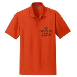 Chocolate Is My Boyfriend Dating Gift Dry Zone Grid Polo