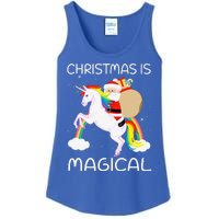 Christmas Is Magical Santa Claus Riding Unicorn Funny Gifts Ladies Essential Tank