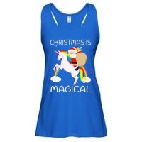 Christmas Is Magical Santa Claus Riding Unicorn Funny Gifts Ladies Essential Flowy Tank