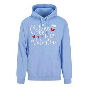 Coffee Is My Valentine Funny Valentine's Day Coffee Lover Unisex Surf Hoodie