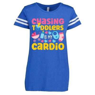 Chasing Is My Cardio Sitter Gift Enza Ladies Jersey Football T-Shirt