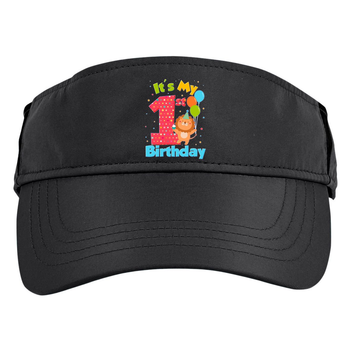 Cute It's My First 1st Birthday Adult Drive Performance Visor